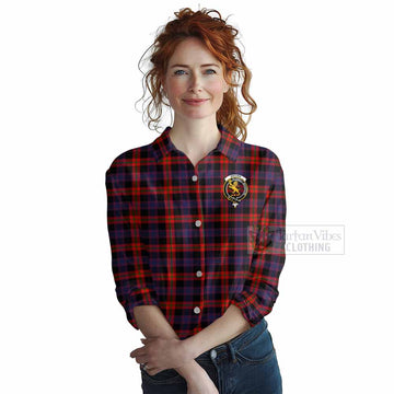 Brown (Broun) Tartan Women's Casual Shirt with Family Crest DNA In Me Style Female - Tartan Vibes Clothing