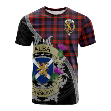 Brown (Broun) Tartan Family Crest Cotton T-shirt Lion Rampant Royal Thistle Shield Celtic Inspired Kid's Shirt - Tartan Vibes Clothing