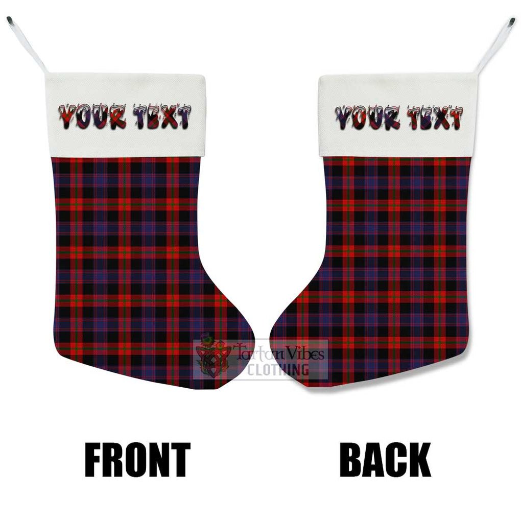 Tartan Vibes Clothing Brown (Broun) Tartan Christmas Stocking with Personalized Text