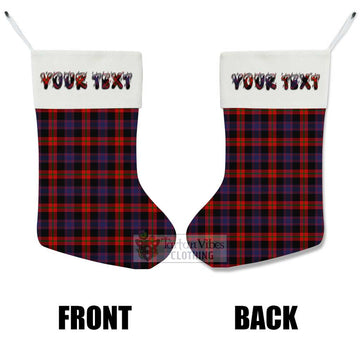 Brown (Broun) Tartan Christmas Stocking with Personalized Text