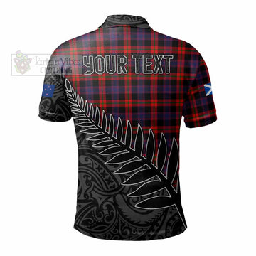 Brown (Broun) Crest Tartan Polo Shirt with New Zealand Silver Fern Half Style - Tartan Vibes Clothing