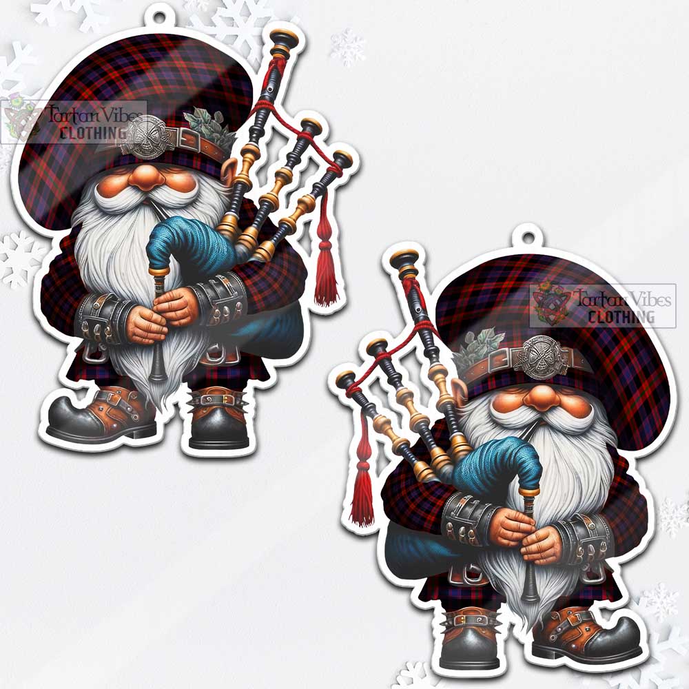 Tartan Vibes Clothing Brown (Broun) Tartan Badpiper Gnome Christmas Ornament