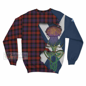 Brown (Broun) Tartan Family Crest Sweatshirt Scottish Thistle Celtic Inspired - Tartan Vibes Clothing