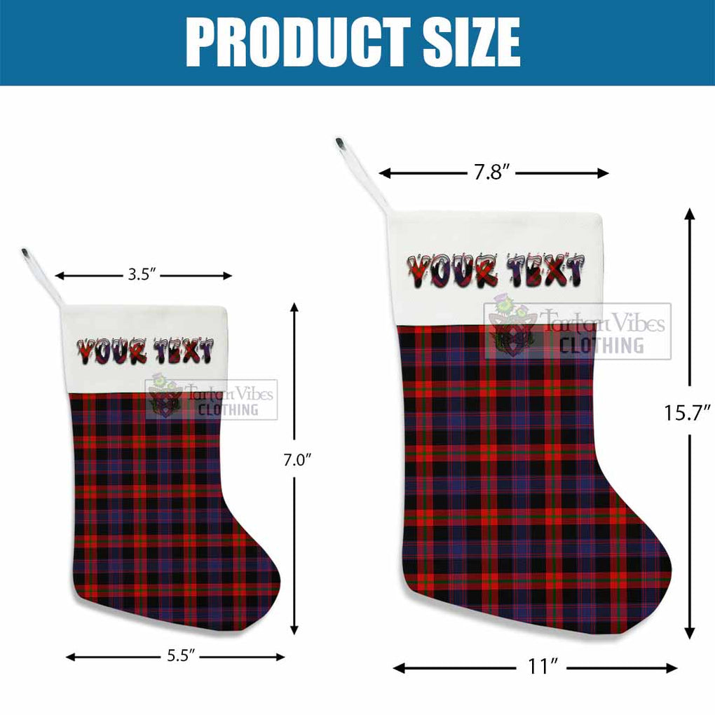 Tartan Vibes Clothing Brown (Broun) Tartan Christmas Stocking with Personalized Text