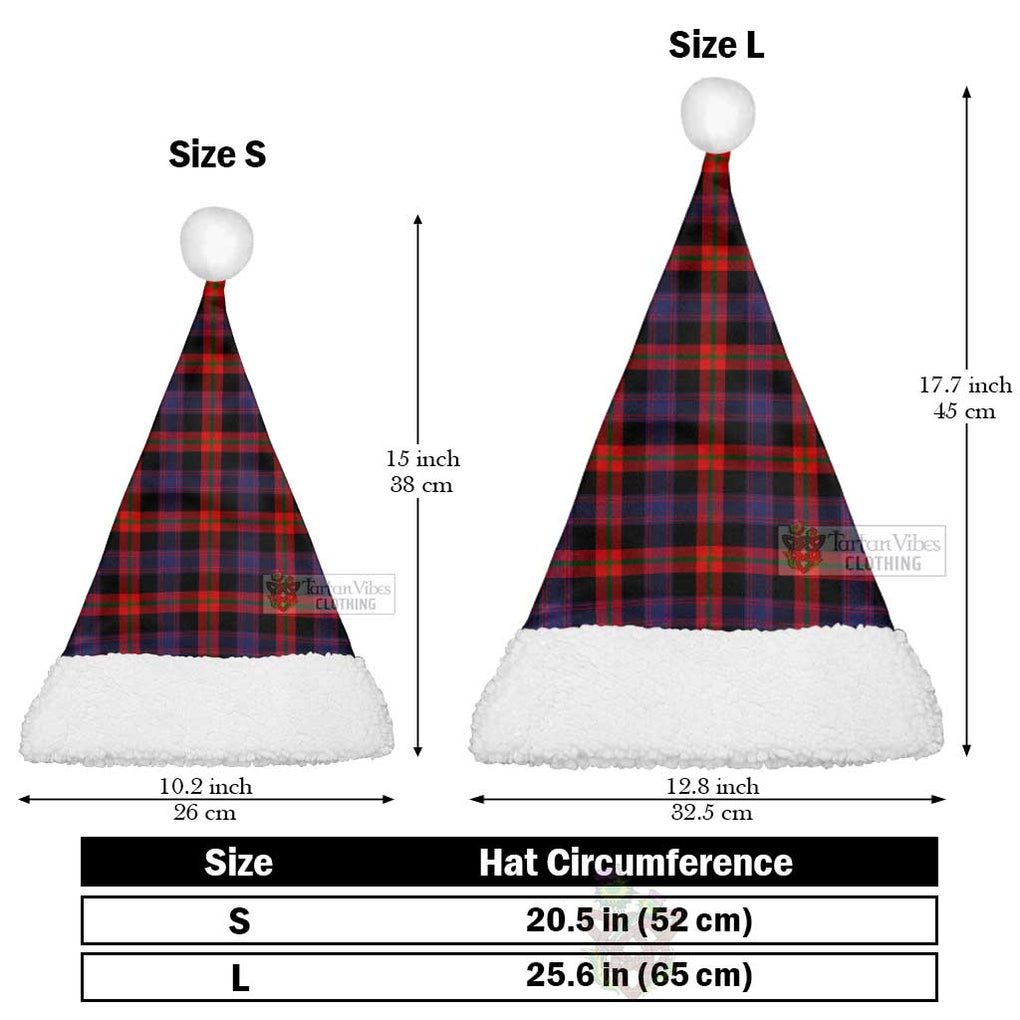 Brown (Broun) Tartan Christmas Santa Hats Christmas Hat L 25.6in (65cm) - Tartan Vibes Clothing