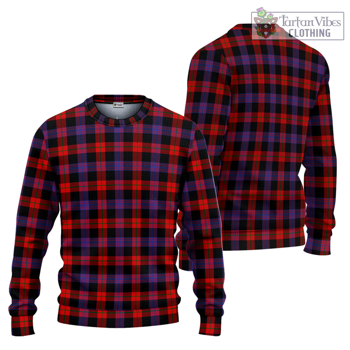 Brown (Broun) Tartan Ugly Sweater Unisex - Tartan Vibes Clothing