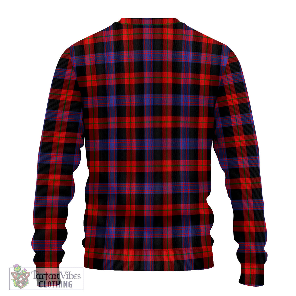 Brown (Broun) Tartan Knitted Sweatshirt with Family Crest - Tartan Vibes Clothing