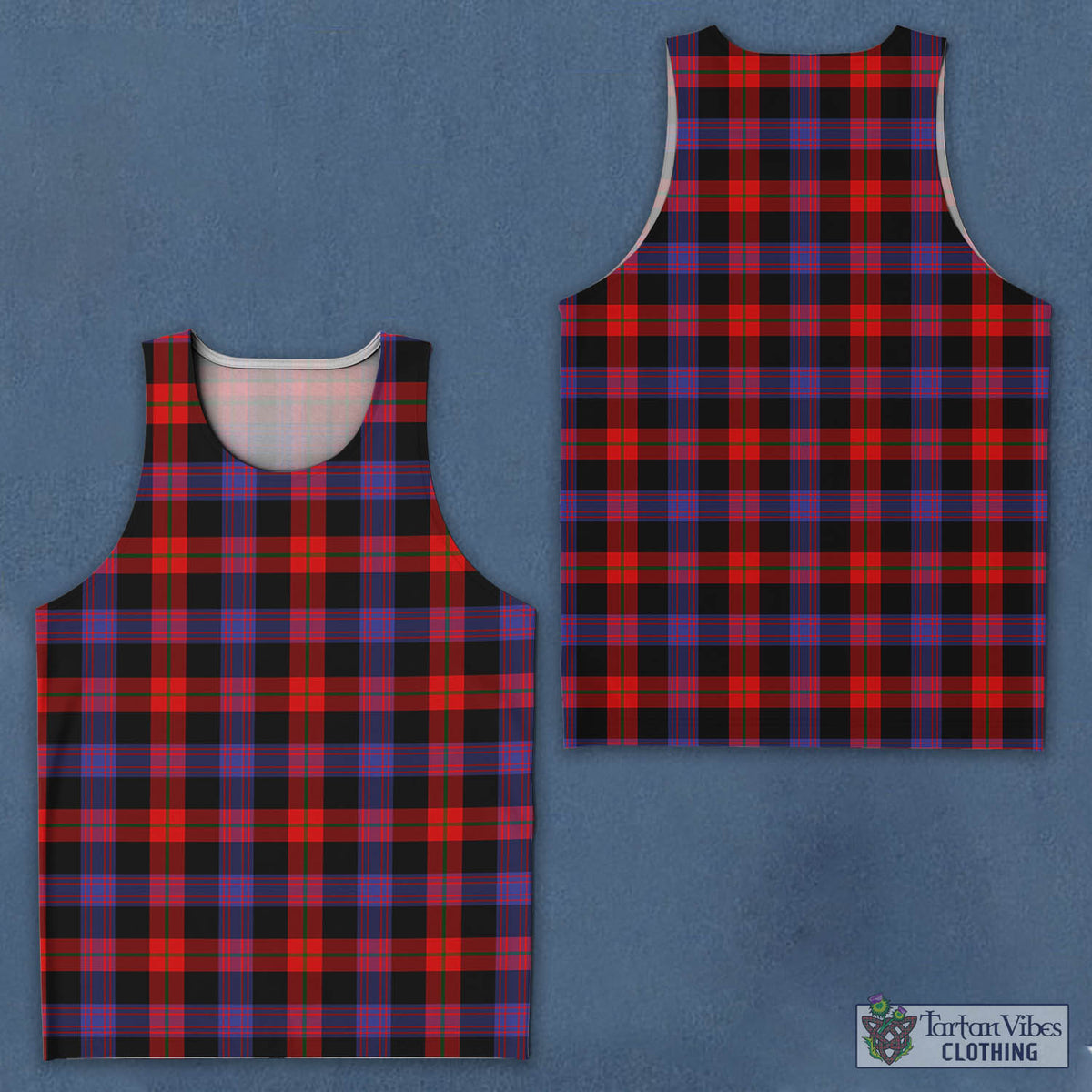 Brown (Broun) Tartan Men's Tanks Top - Tartan Vibes Clothing