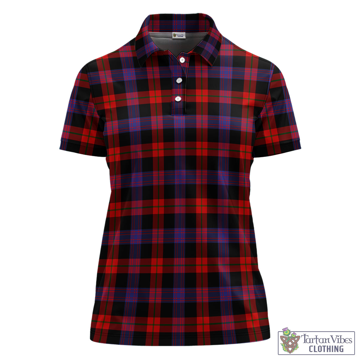 Brown (Broun) Tartan Women's Polo Shirt - Tartan Vibes Clothing