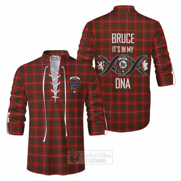 Bruce Tartan Ghillie Kilt Shirt with Family Crest DNA In Me Style