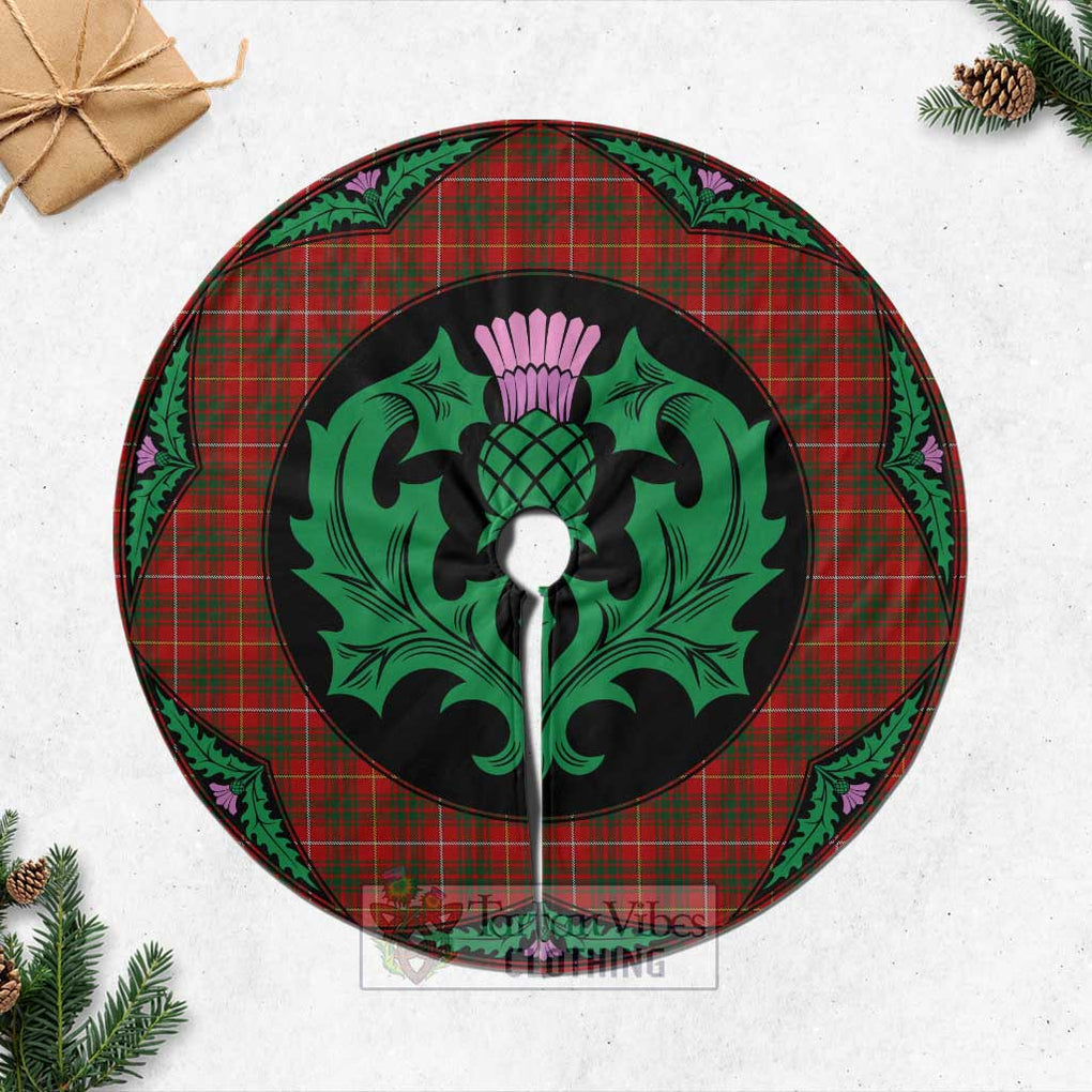 Tartan Vibes Clothing Bruce Tartan Christmas Tree Skirt Scottish Thistle Style