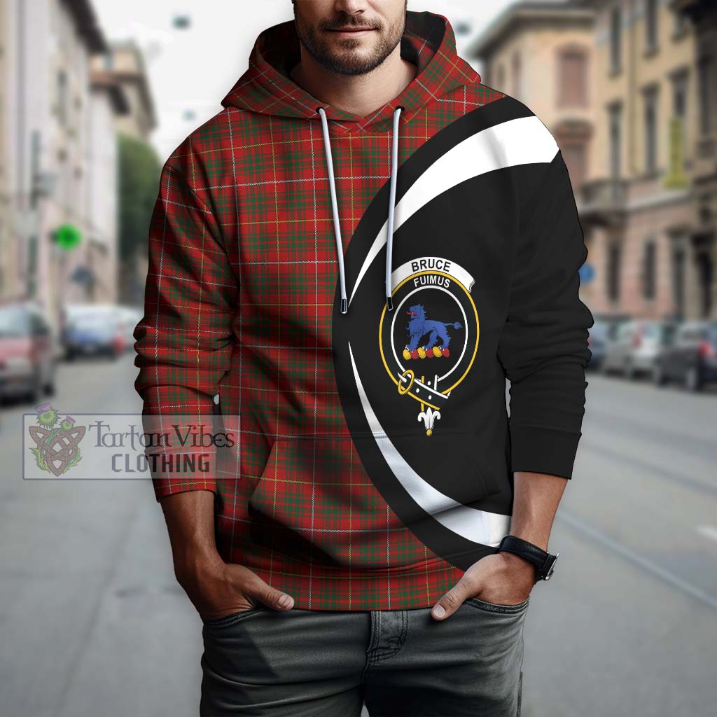 Tartan Vibes Clothing Bruce Tartan Hoodie with Family Crest Circle Style