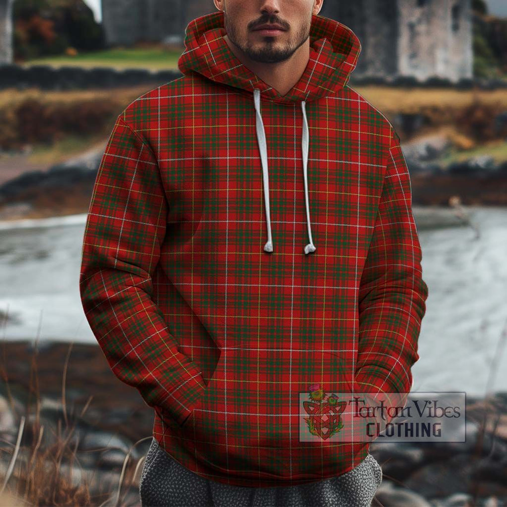 Bruce Tartan Cotton Hoodie Pullover Hoodie XS - Tartan Vibes Clothing