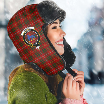 Bruce Tartan Winter Trapper Hat with Family Crest