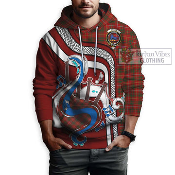 Bruce Tartan Hoodie with Epic Bagpipe Style