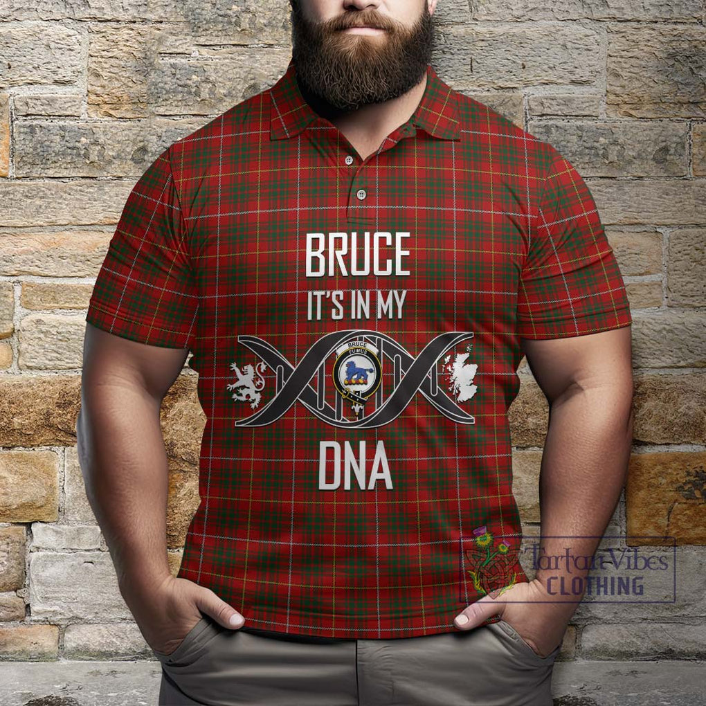 Bruce Tartan Polo Shirt with Family Crest DNA In Me Style Kid - Tartanvibesclothing Shop