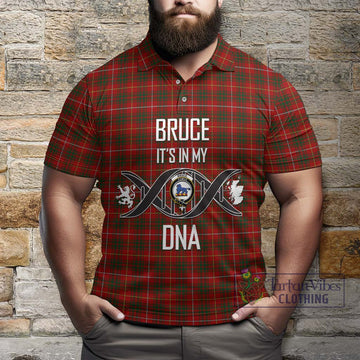 Bruce Tartan Polo Shirt with Family Crest DNA In Me Style