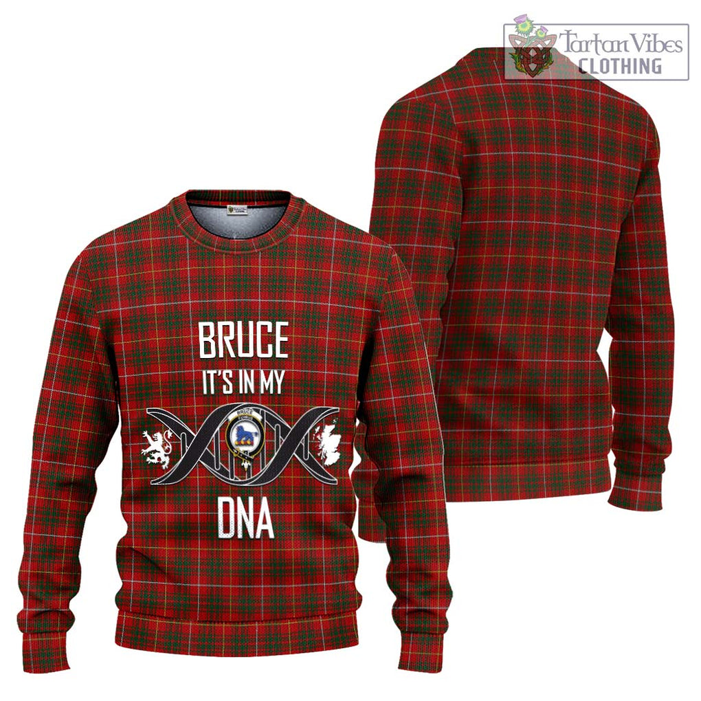 Bruce Tartan Knitted Sweater with Family Crest DNA In Me Style Unisex - Tartanvibesclothing Shop