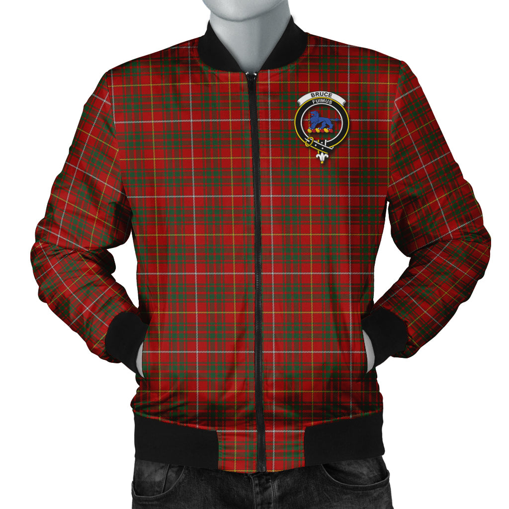 Bruce Tartan Bomber Jacket with Family Crest Unisex - Tartanvibesclothing