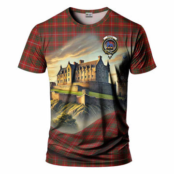 Bruce Tartan Family Crest T-Shirt with Scottish Ancient Castle Style Kid's Shirt - Tartan Vibes Clothing