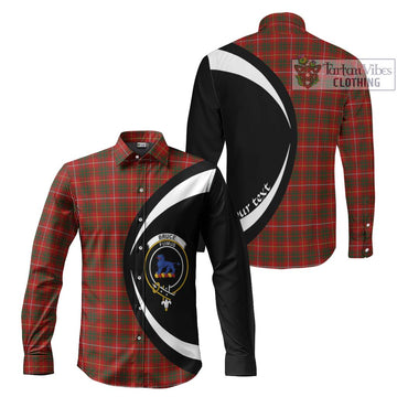 Bruce Tartan Long Sleeve Button Up with Family Crest Circle Style