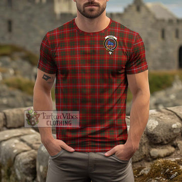 Bruce Tartan Cotton T-Shirt with Family Crest