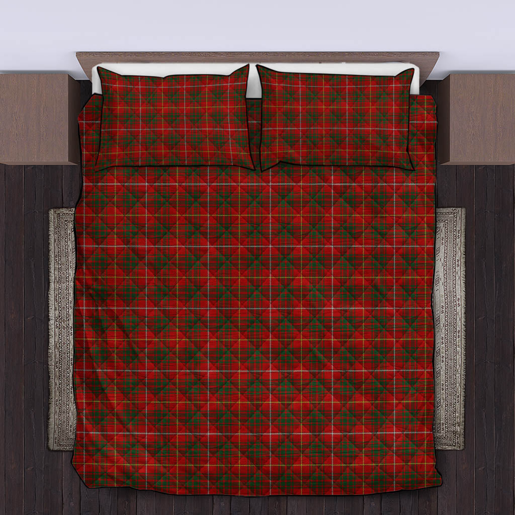 Bruce Tartan Quilt Bed Set King - Tartan Vibes Clothing