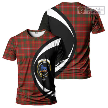 Bruce Tartan T-Shirt with Family Crest Circle Style