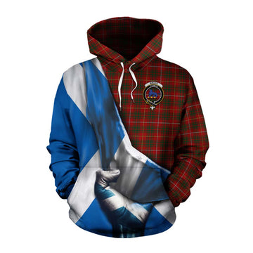 Bruce Tartan Cotton Hoodie with Family Crest Scotland Patriotic Style Pullover Hoodie XS - Tartan Vibes Clothing