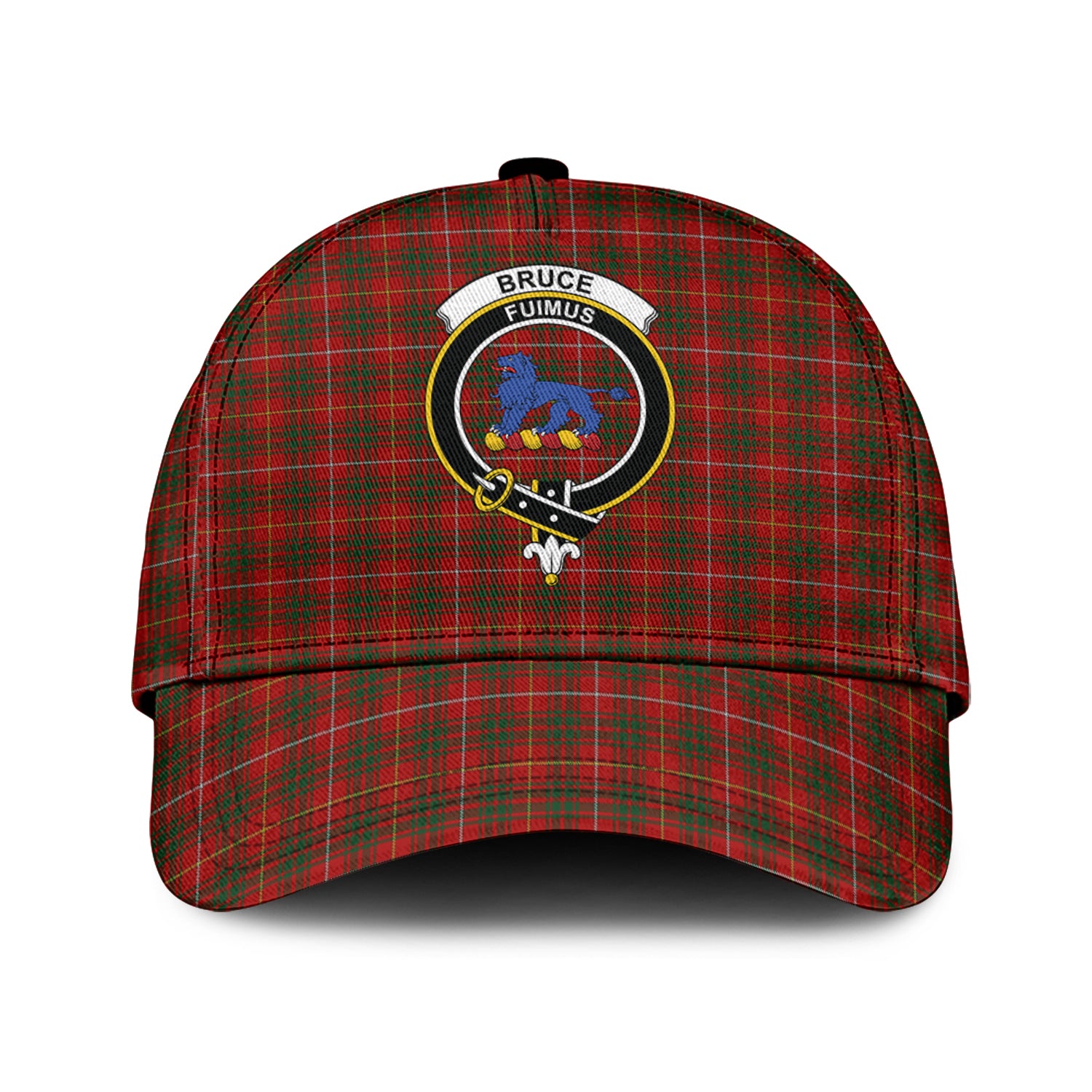 Bruce Tartan Classic Cap with Family Crest Classic Cap Universal Fit - Tartan Vibes Clothing