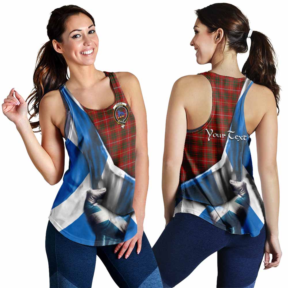 Tartan Vibes Clothing Bruce Tartan Women's Racerback Tanks with Family Crest Scotland Patriotic Style