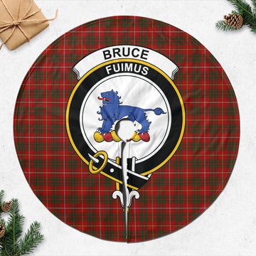 Bruce Tartan Christmas Tree Skirt with Family Crest