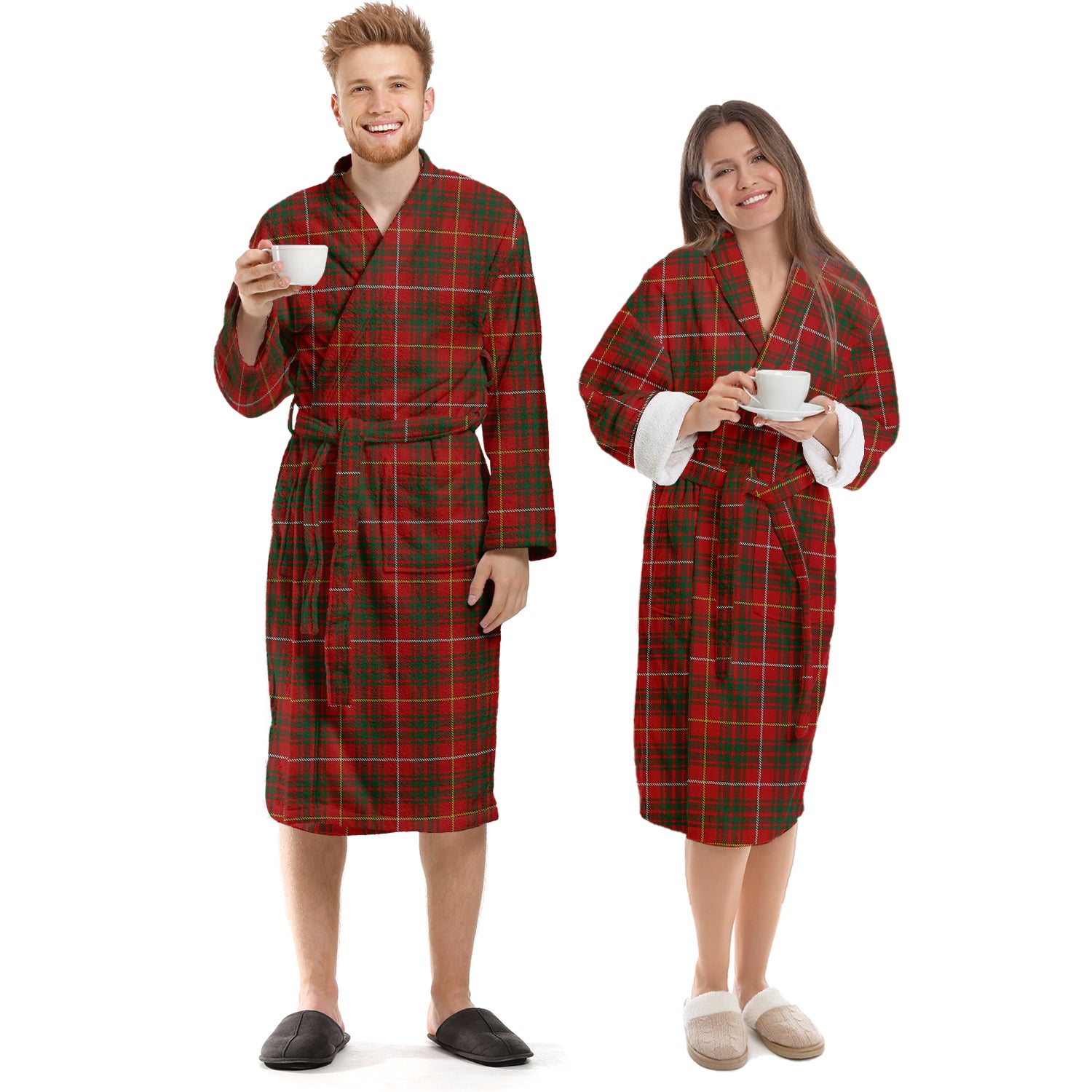 Bruce Tartan Bathrobe Unisex S - Tartan Vibes Clothing