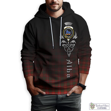 Bruce Tartan Hoodie Featuring Alba Gu Brath Family Crest Celtic Inspired