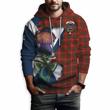 Bruce Tartan Family Crest Hoodie Scottish Thistle Celtic Inspired Pullover Hoodie - Tartan Vibes Clothing