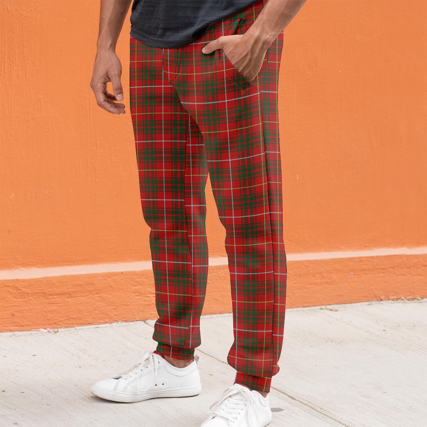 Bruce Tartan Joggers Pants S - Tartan Vibes Clothing