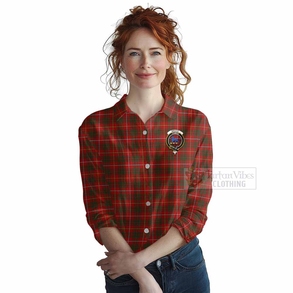 Tartan Vibes Clothing Bruce Tartan Women's Casual Shirt with Family Crest DNA In Me Style