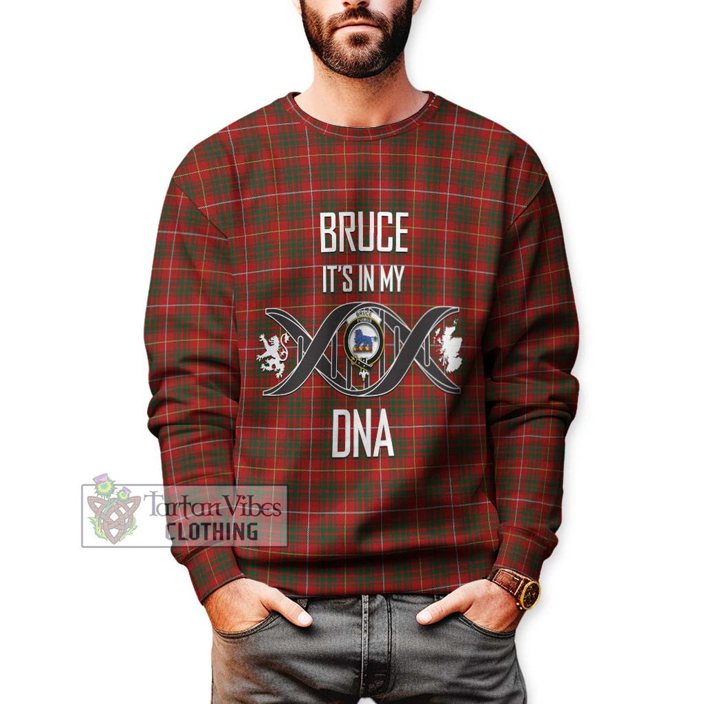 Bruce Tartan Sweatshirt with Family Crest DNA In Me Style Unisex - Tartanvibesclothing Shop