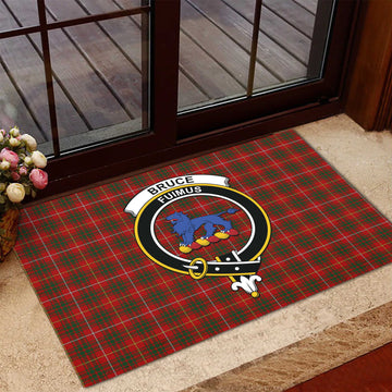 Bruce Tartan Door Mat with Family Crest