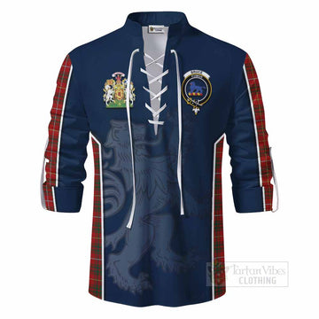 Bruce Tartan Ghillie Kilt Shirt with Family Crest and Lion Rampant Vibes Sport Style