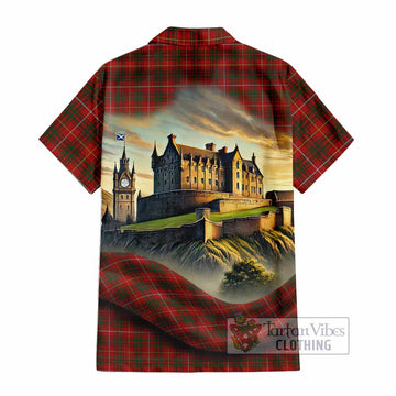 Bruce Tartan Family Crest Hawaiian Shirt with Scottish Ancient Castle Style - Tartan Vibes Clothing