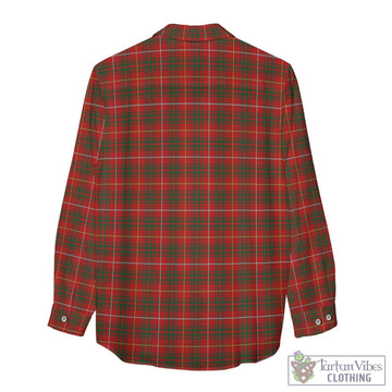 Bruce Tartan Women's Casual Shirt with Family Crest