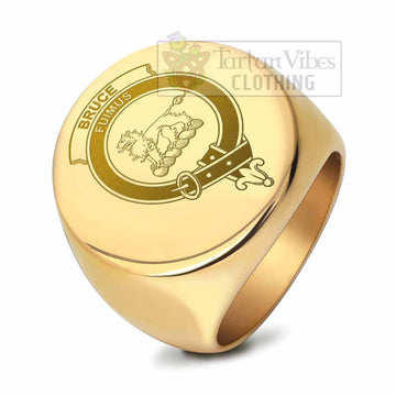 Bruce Clan Crest Engraved Ring