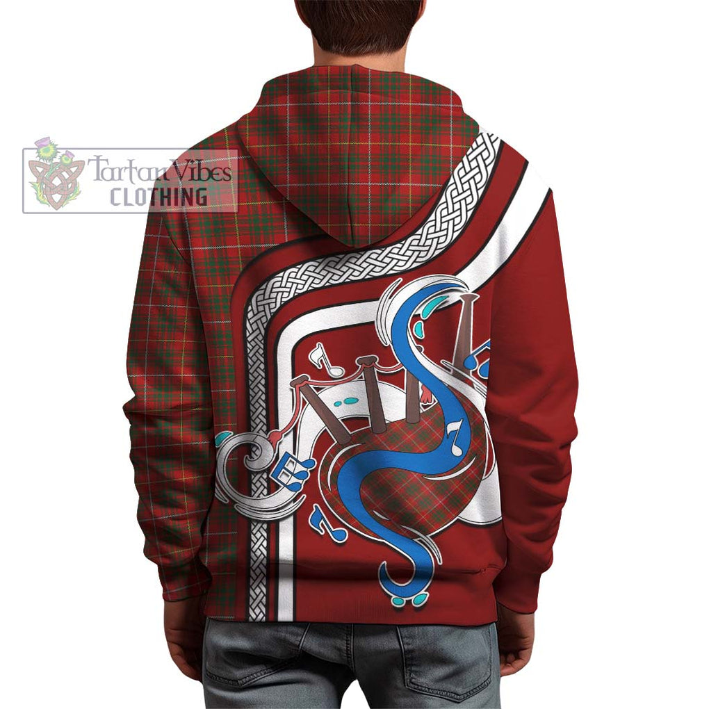 Bruce Tartan Hoodie with Epic Bagpipe Style - Tartanvibesclothing Shop