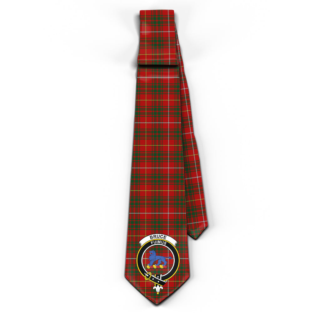 Bruce Tartan Classic Necktie with Family Crest - Tartan Vibes Clothing