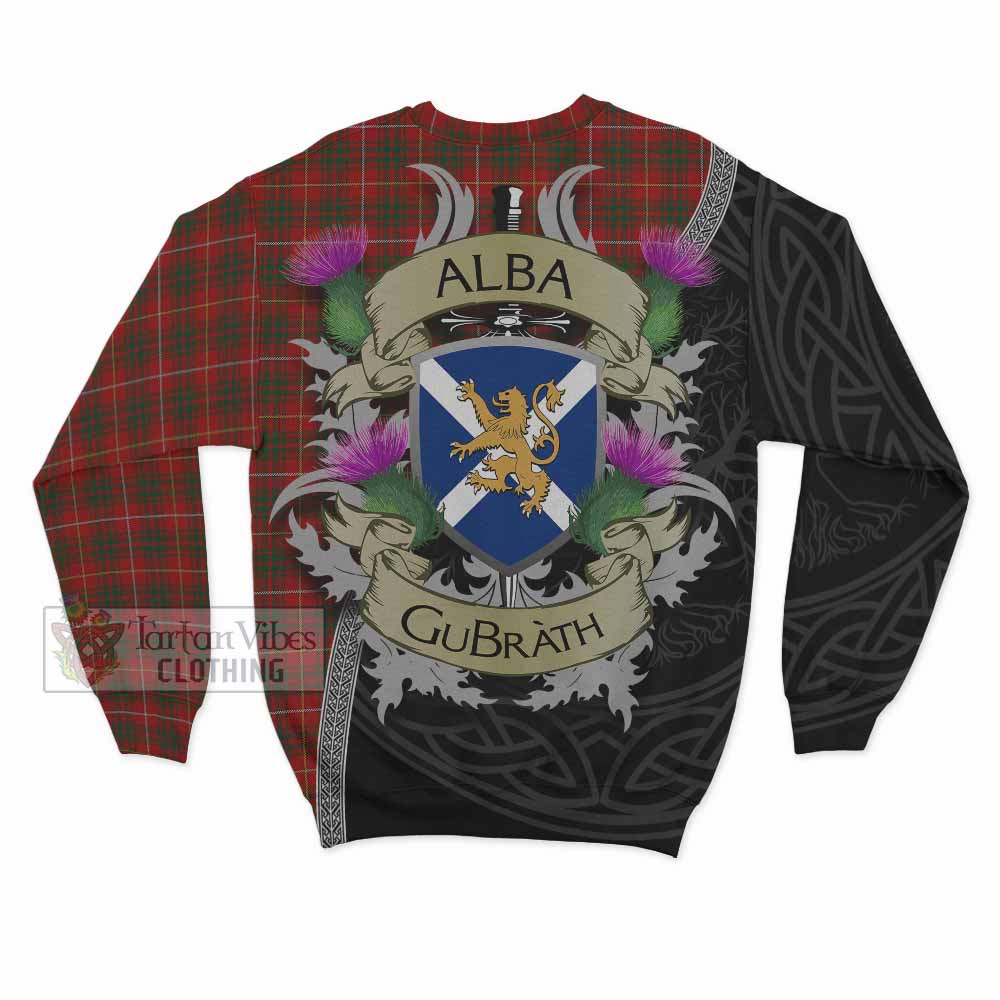 Bruce Tartan Family Crest Sweatshirt Lion Rampant Royal Thistle Shield Celtic Inspired - Tartan Vibes Clothing