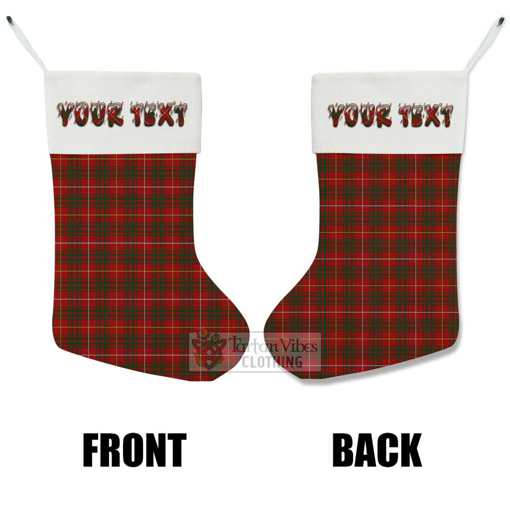 Tartan Vibes Clothing Bruce Tartan Christmas Stocking with Personalized Text