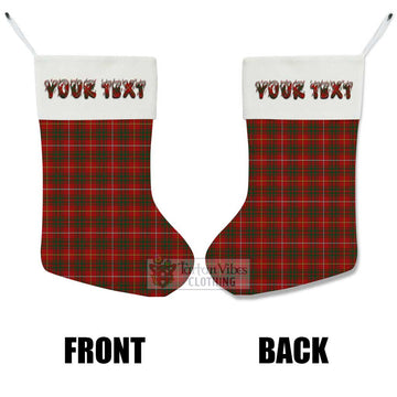 Bruce Tartan Christmas Stocking with Personalized Text