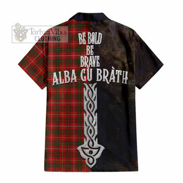 Bruce Tartan Family Crest Hawaiian Shirt Alba Gu Brath Be Brave Lion Ancient Style - Tartan Vibes Clothing