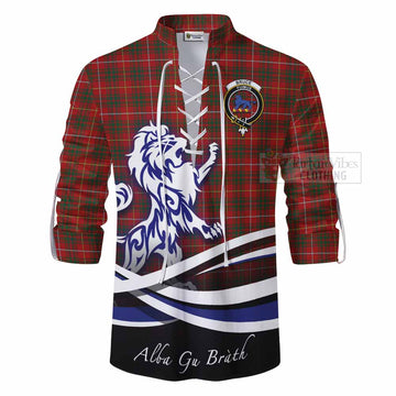 Bruce Tartan Ghillie Kilt Shirt with Alba Gu Brath Regal Lion Emblem